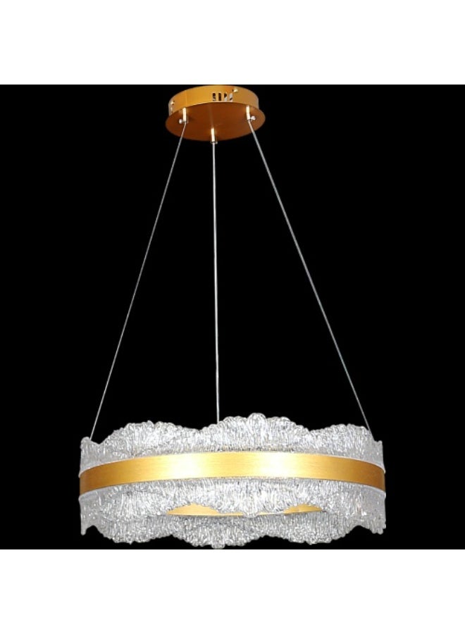 Modern gold-colored chandelier with 3 lights, 55 watts, 40 cm size - Image 3